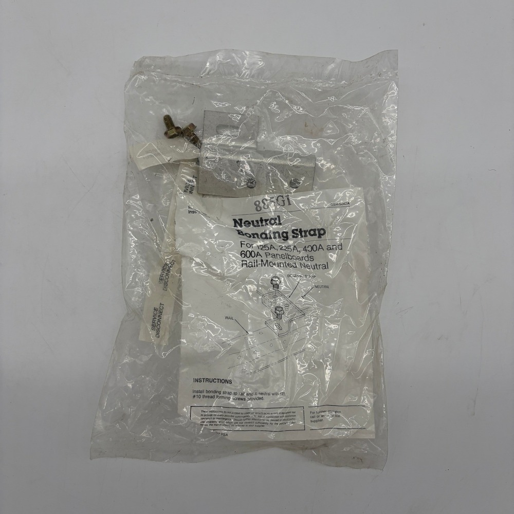GE 885G1 Neutral Bonding Strap for 125A 225A 400A 600A Panelboards GEH-5042A